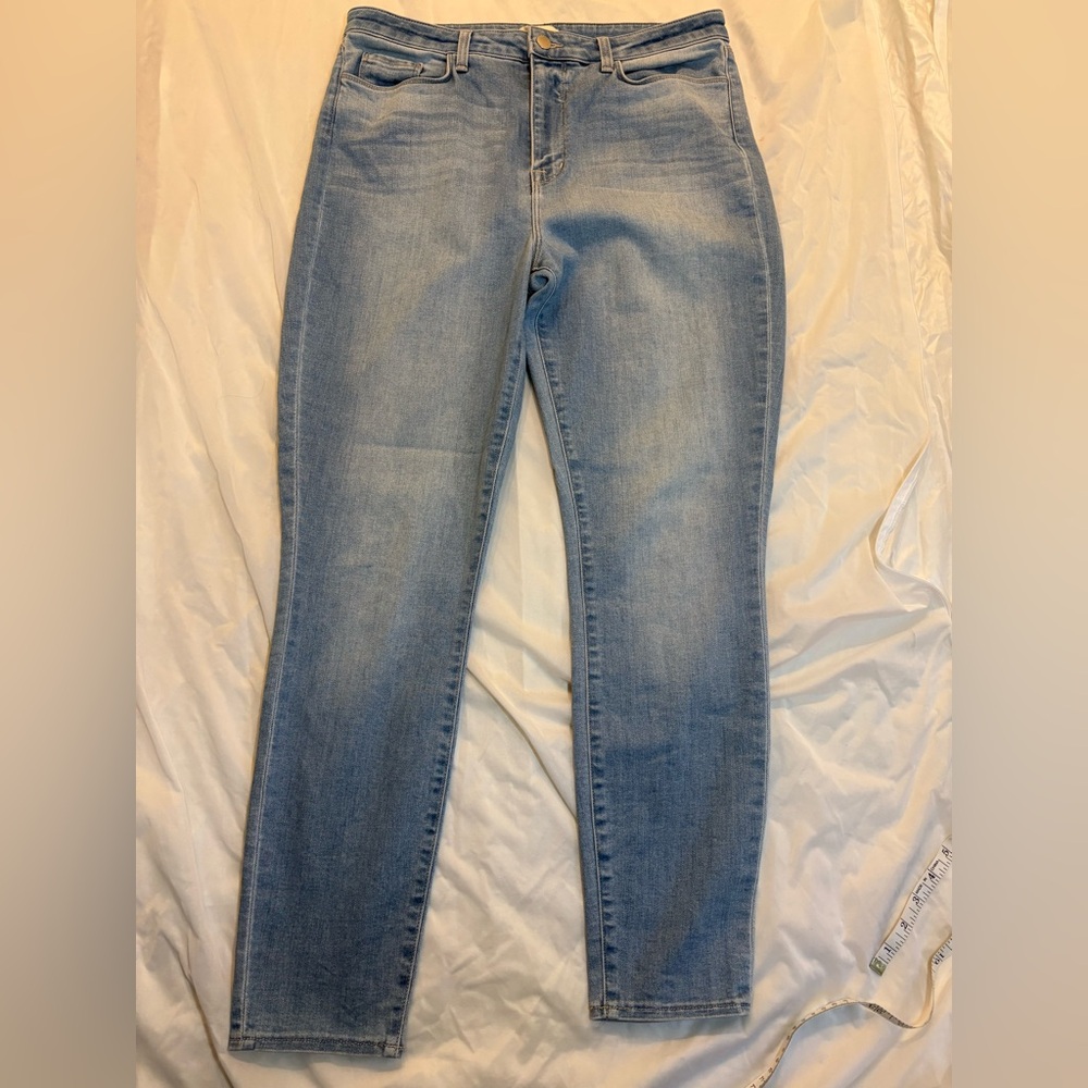 L’agence Monique Jeans Women's Size 32 Ultra High Rise Skinny Light Wash Denim